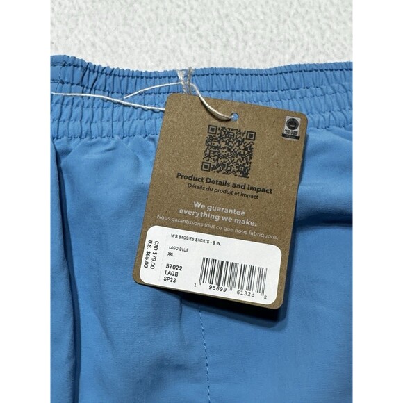 Patagonia Baggies Shorts LAGO BLUE 5" Lined Nylon Men's Size 2XL XXL New NWT - Picture 7 of 11